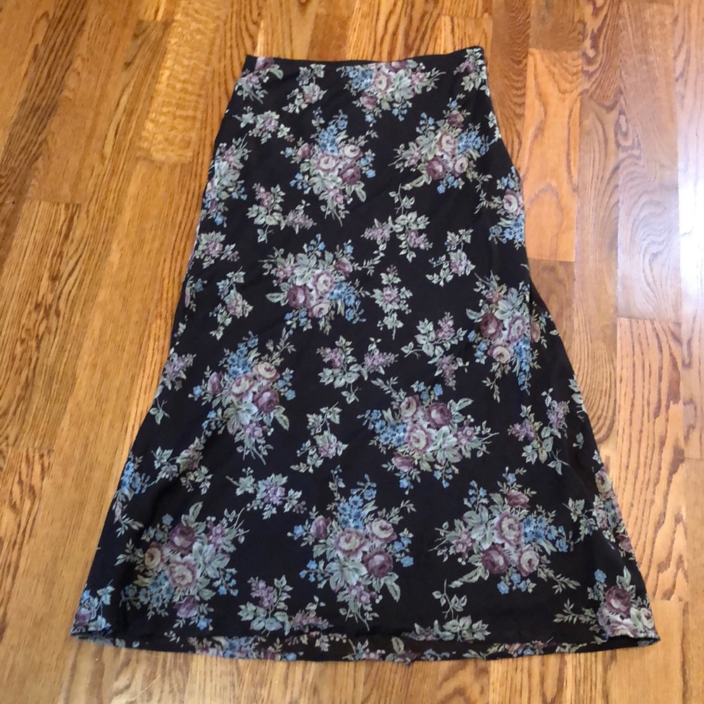 Ralph Lauren brown floral skirt